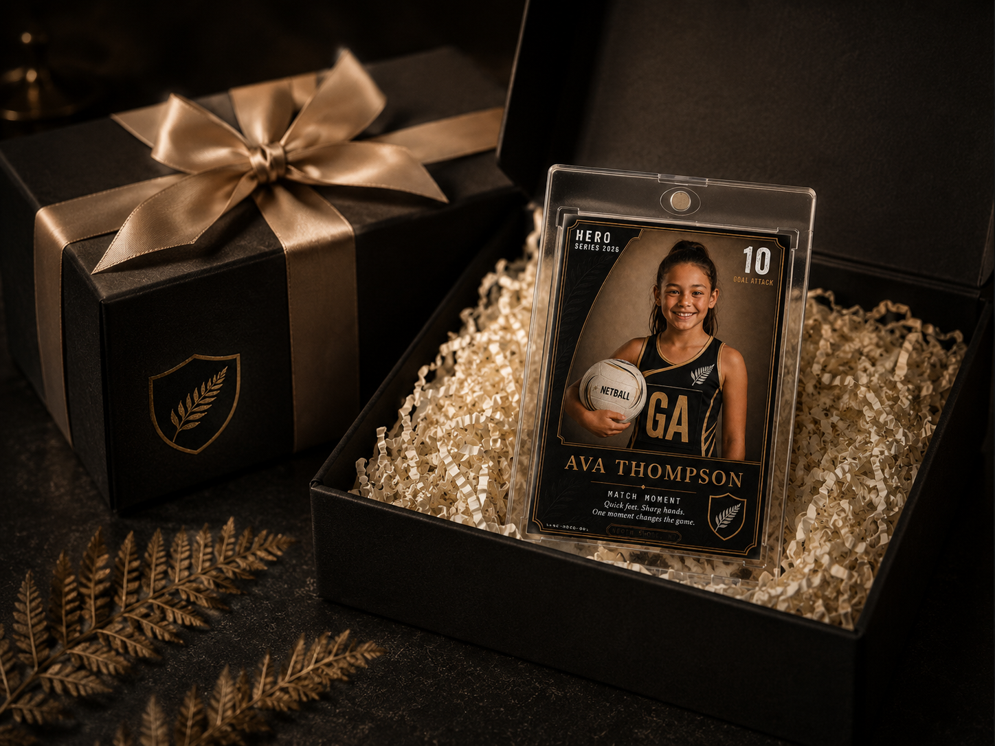 Little Legends personalised sports card presented as a meaningful gift