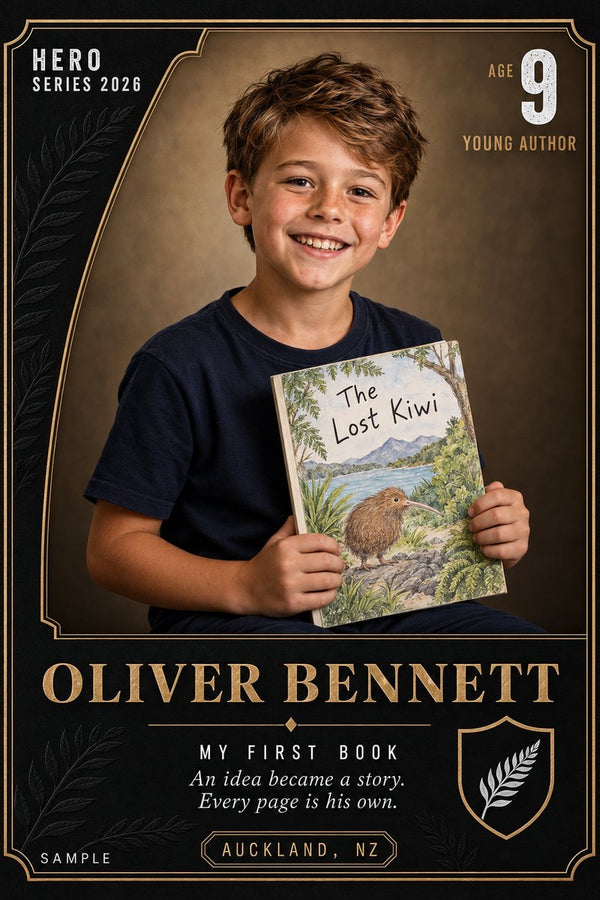 Young author keepsake card example
