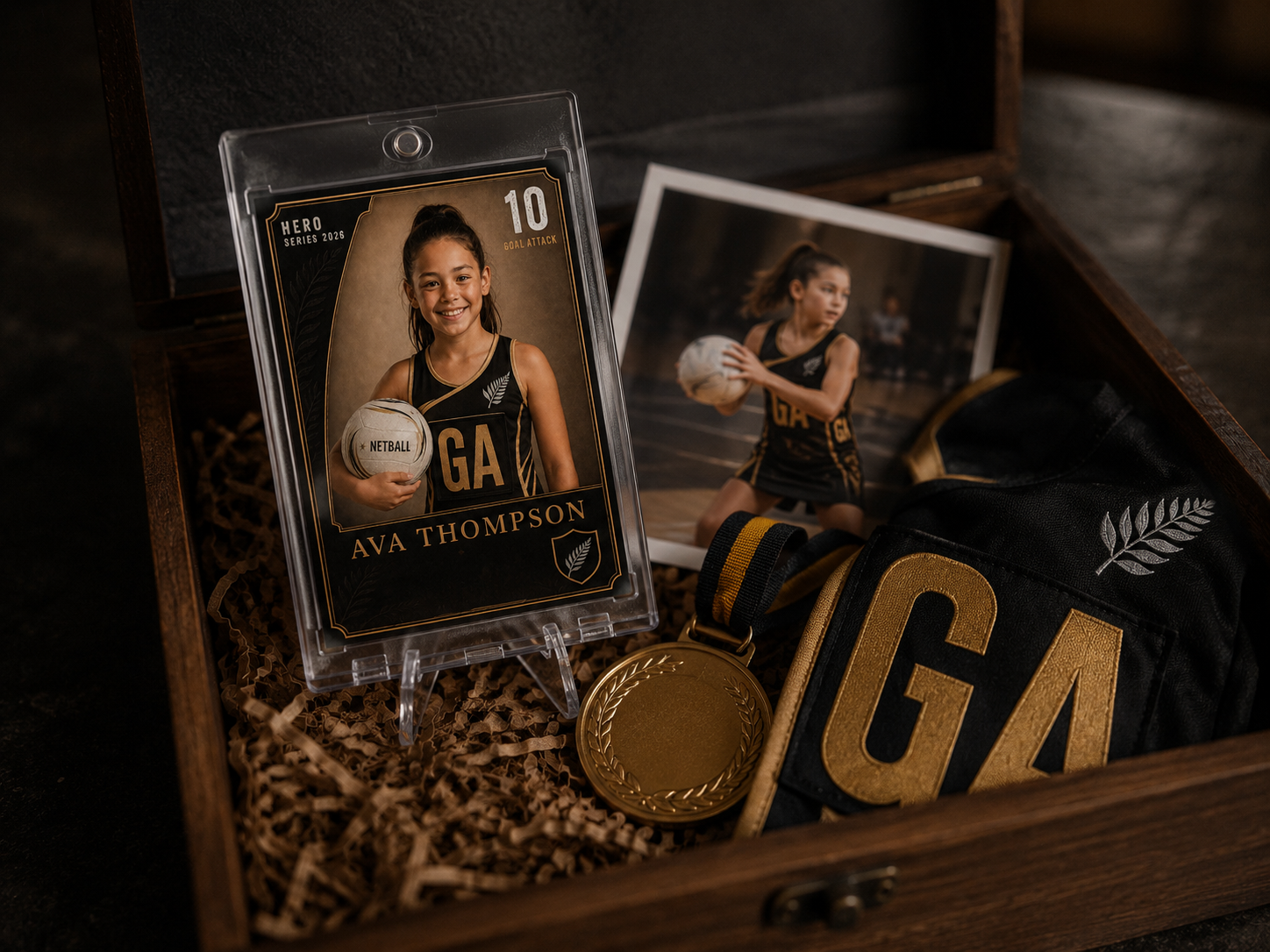 Little Legends keepsake box with card, photograph and medal
